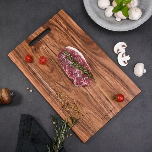 Acacia Wood Cutting Board - Durable, Easy-Clean Chopping Block for Kitchen & Din - Picture 4 of 4